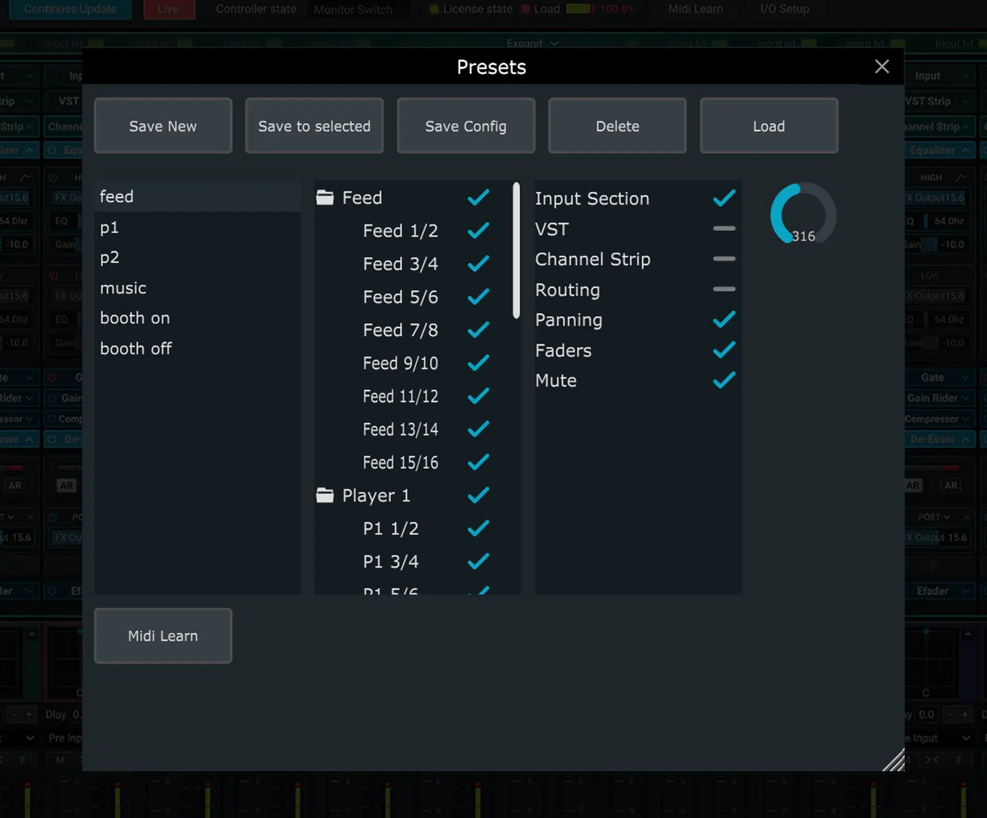 Scene & preset management